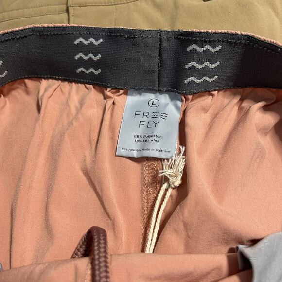 Free Fly Shorts Mens Large Orange Dusk Breeze 6 Inseam UPF 50 Quick Dry Stretch - Picture 7 of 9